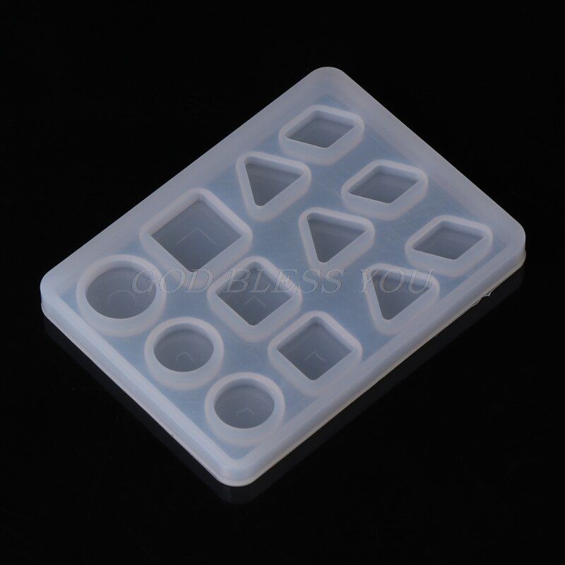 Liquid Resin Silicone Mold DIY Geometric Triangle Mirror Craft epoxy resin for Jewelry Making necklace pendant Decorative Cake