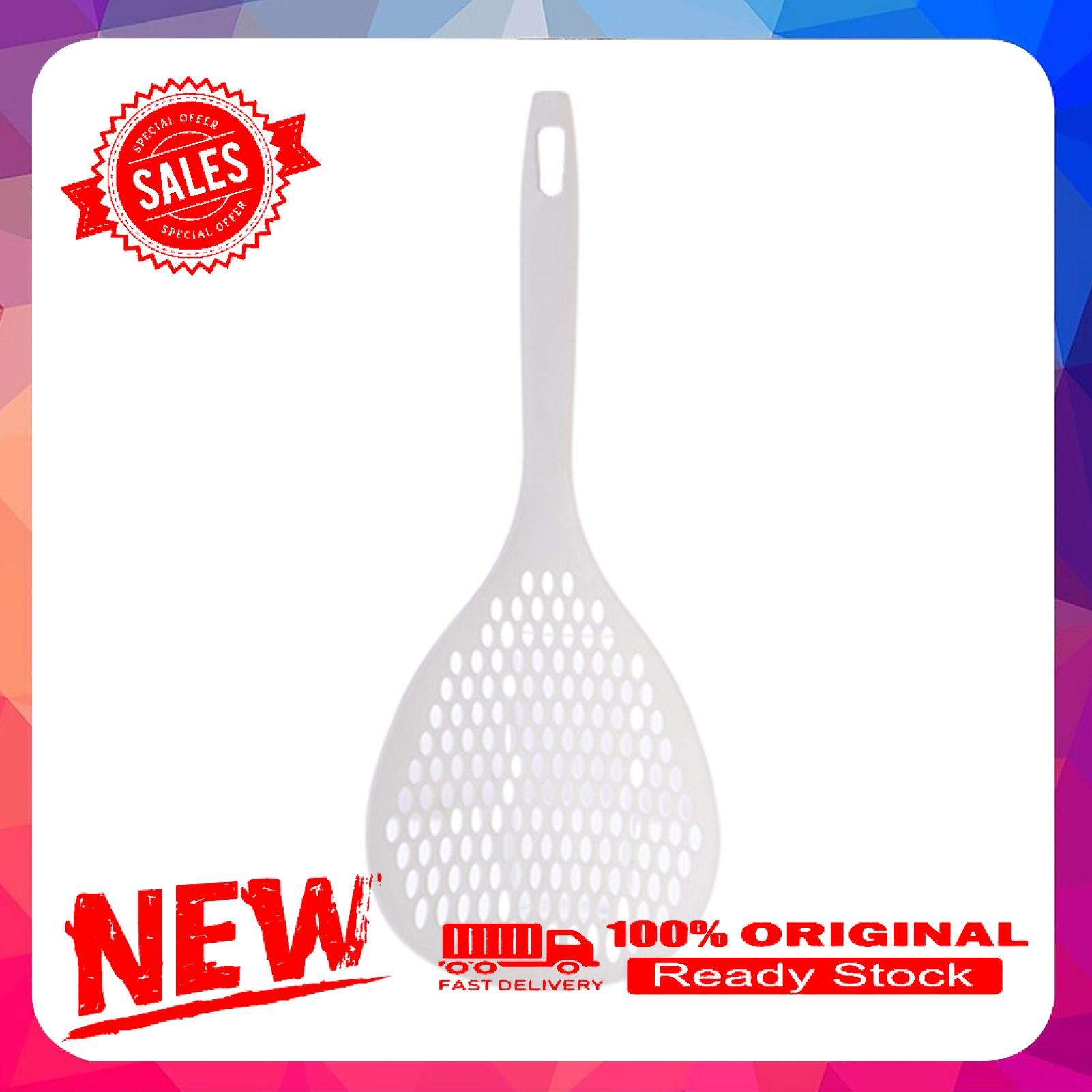 Drain Scoop Hanging Design Dense Holes Nylon Quick Drainage Drain Spoon for Kitchen