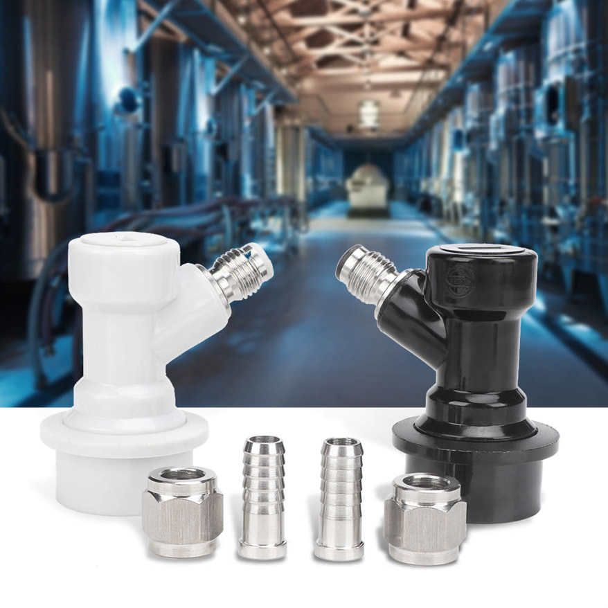 4PCS Threaded Ball Lock Keg Fittings Plastic Connector with Adapter Clamp