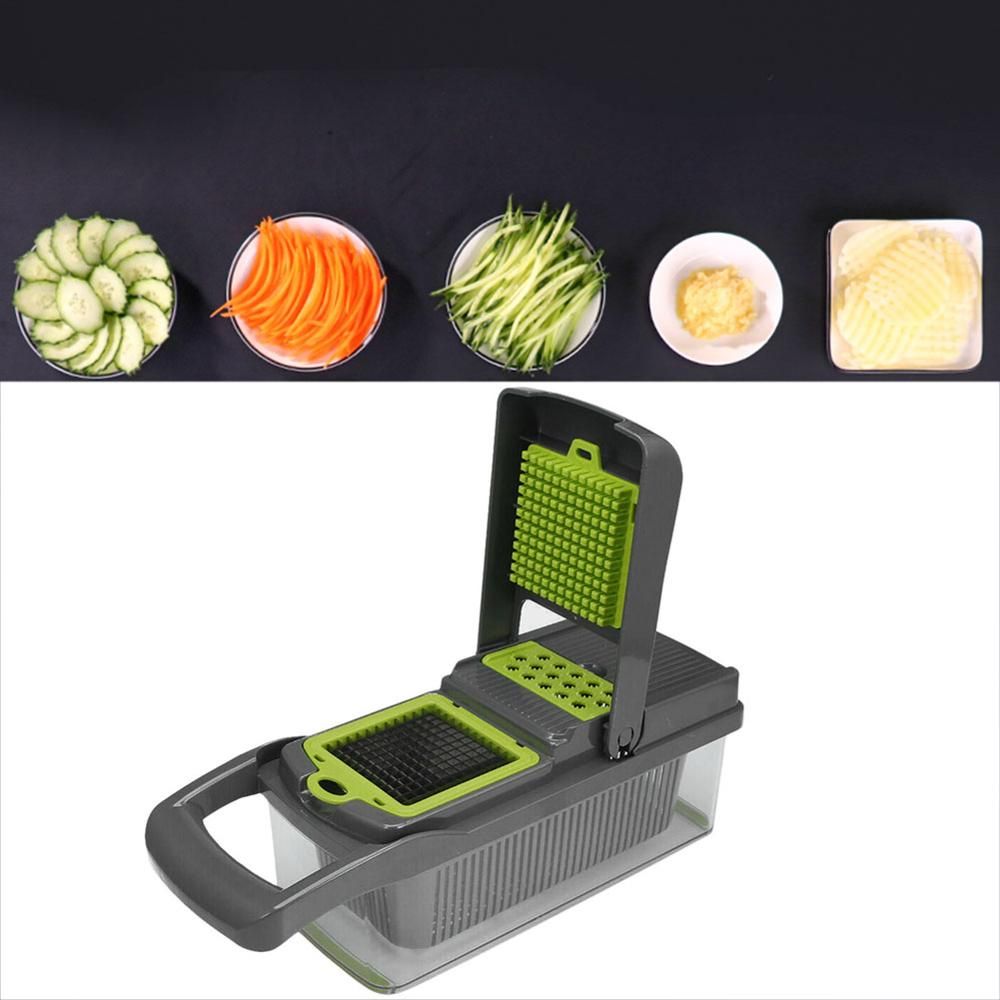 Multi-use Vegetable Cutter with Steel Blade Mandoline Slicer Potato Peeler Carrot Cheese Grater vegetable slicer Kitchen Tool-2