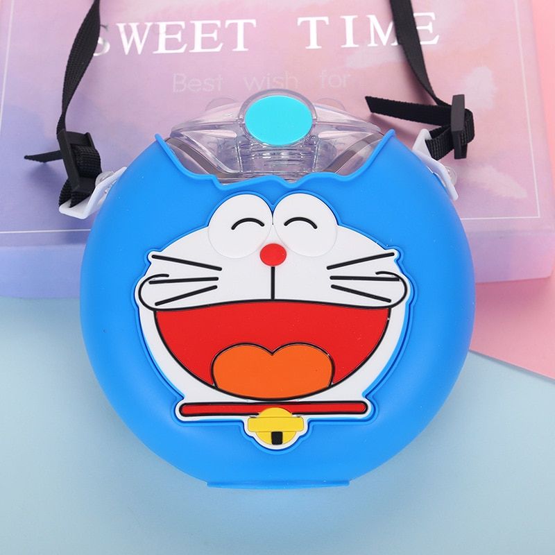 New Product Donut Children Water Bottle Cartoon Cute Plastic Straw Cup Kindergarten Students Drinking Cup Various Models
