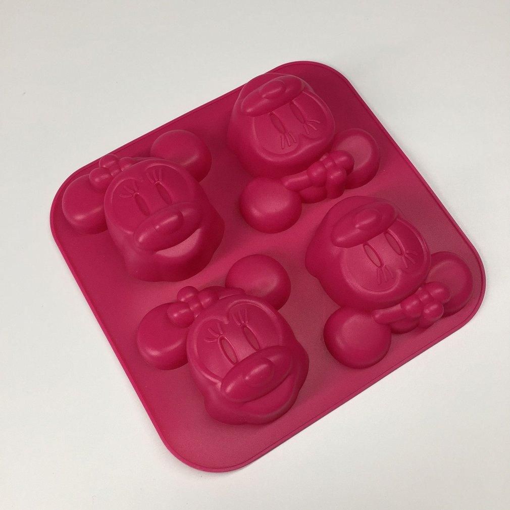 4 Even Minnie Mouse Silicone Mold Cake Mold Tools For Kitchen Household