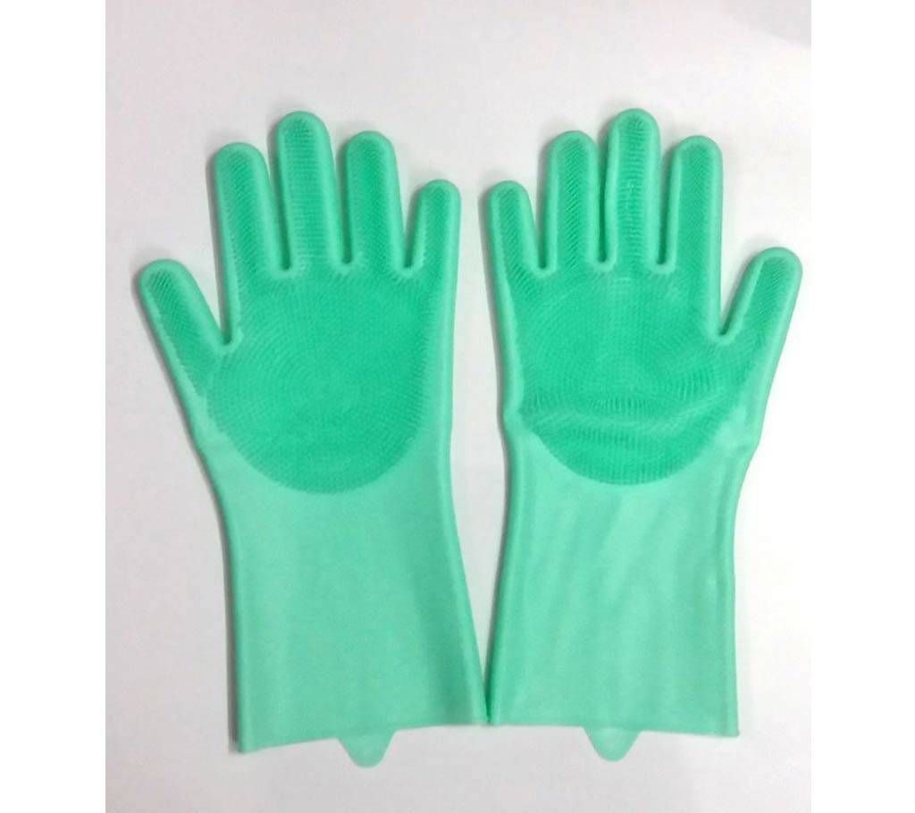 Silicone Kitchen Dish Washing Hand Gloves- Paste