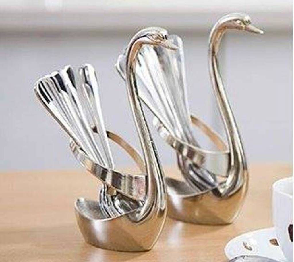 spoon set with swan stand- 1pc  