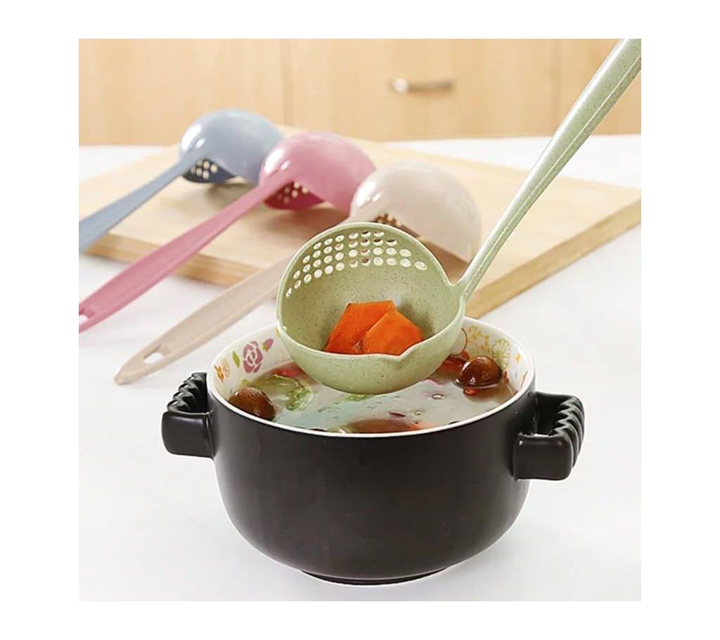 Long Handle Soup Spoon-1Pcs  - Random Color