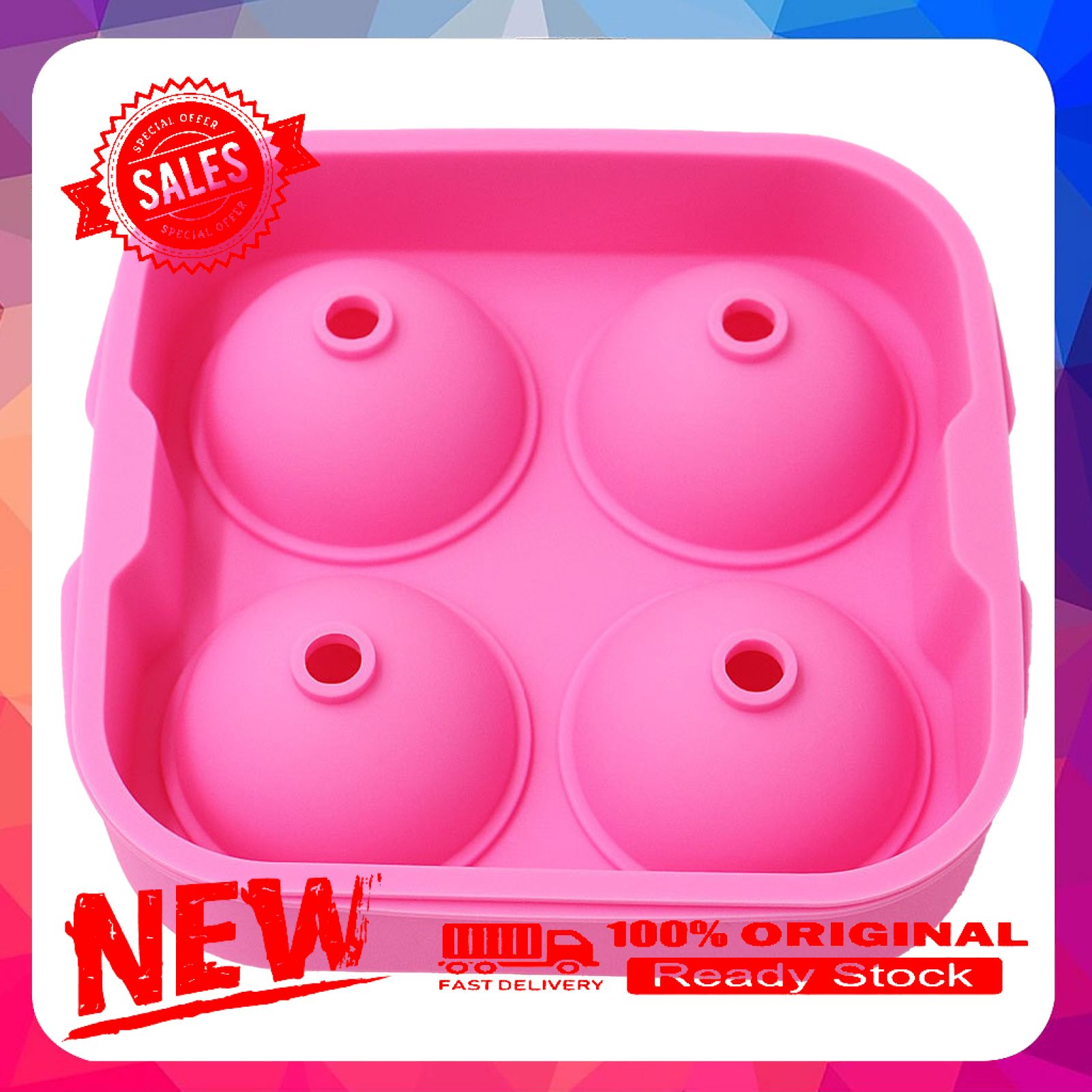 Ice Cube Maker Eco-friendly Low Temperature Resistant Silicone Ice Ball Cube Mold Tray for Home