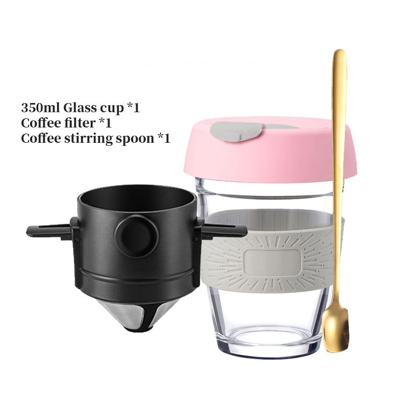 Coffee Filter Portable 304 Stainless Steel Drip Coffee Tea Holder Funnel Baskets Reu Tea Infuser and Stand Coffee Dripper
