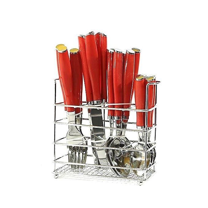 24 Pieces Spoon Set - Red