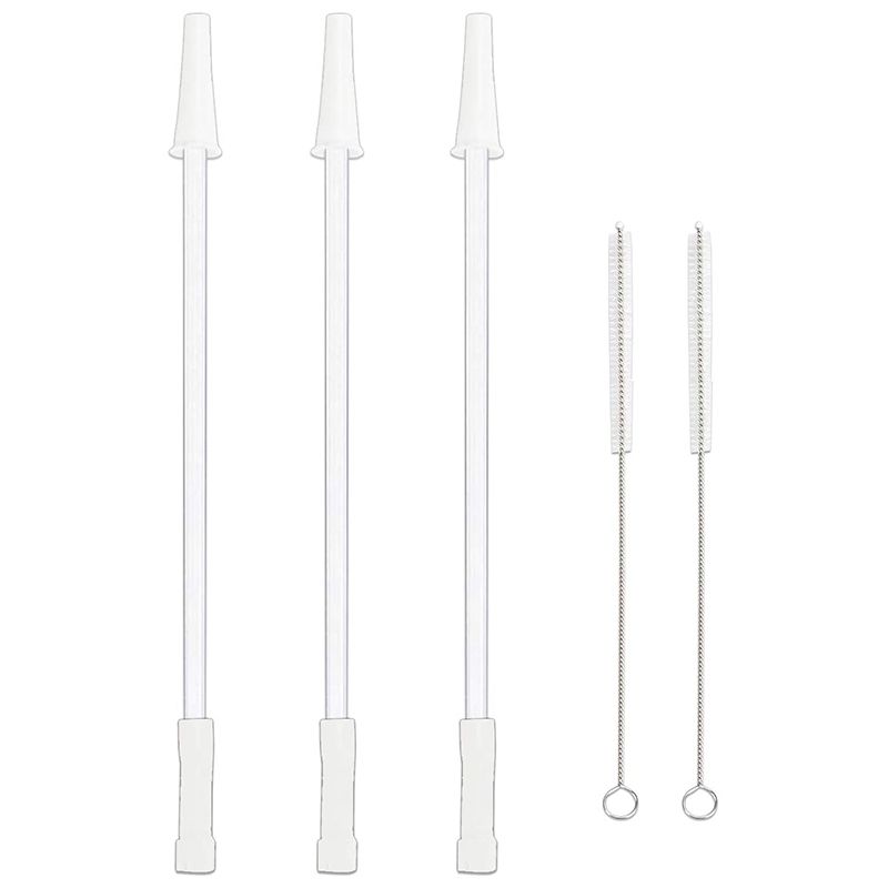 Straws Compatible Gallon Water Bottle , Reusable Adjustable Straws for 1000Ml/2000Ml Jug, 3 Straws Set