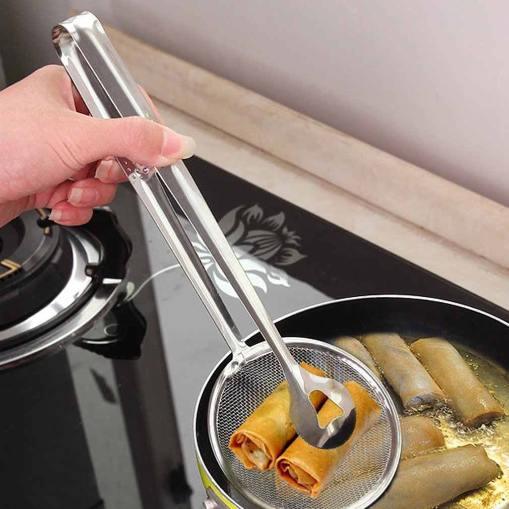 Imported Multi-functional 2 in 1 Fry Tool Filter Spoon Strainer With Clip Oil Frying