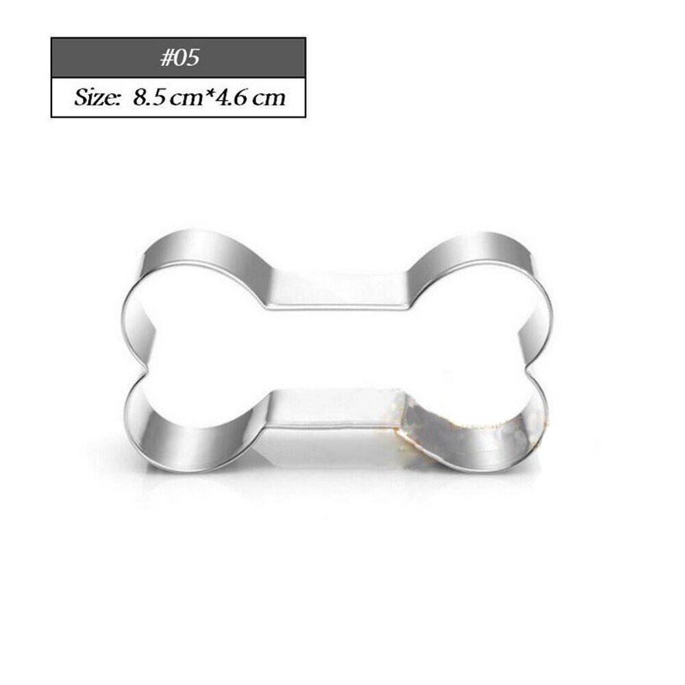 5 Styles Animal Pet Dog Bone Paw Cookie Cutter Mold 3D Sugar craft Pastry Biscuit Fondant Cake Baking Mold DIY Cake Decorating