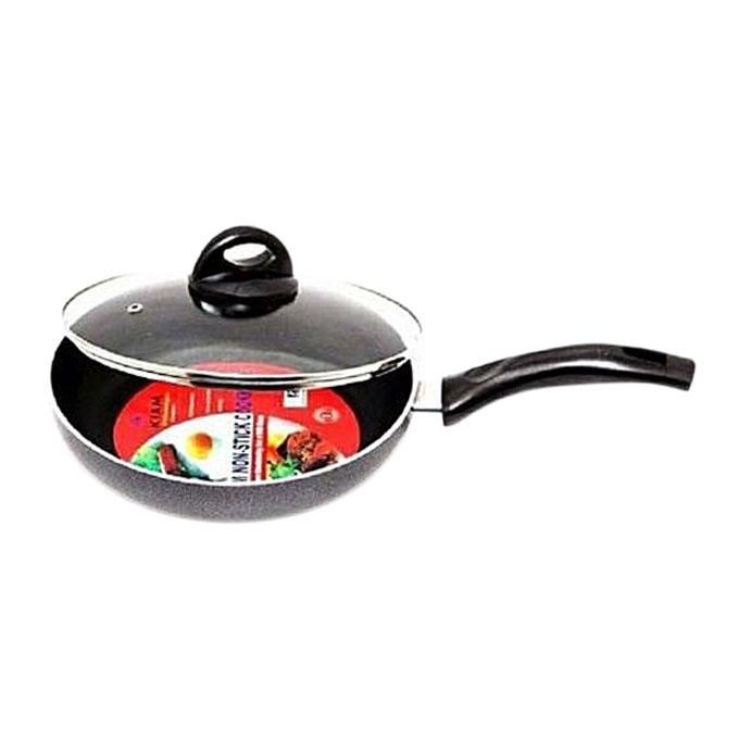 Improved Non-Stick 24 CM Fry Pan With 5 COD Glass Lid