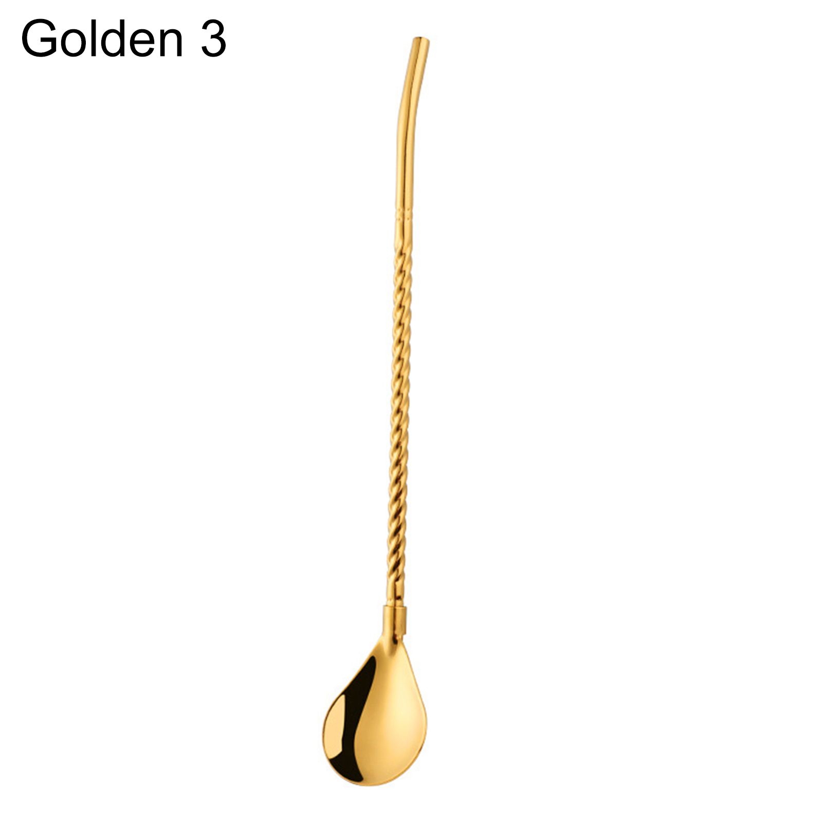 Dessert Spoon Exquisite Portable 2 in 1 Juice Scoop Straw