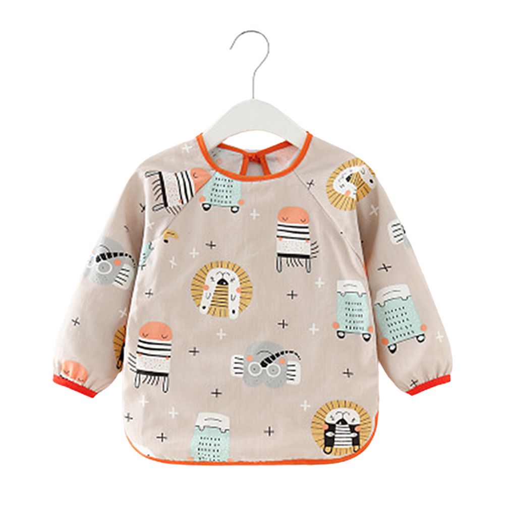 Infant Eating Children Drawing Long Sleeve Waterproof Cartoon Baby Bib Apron