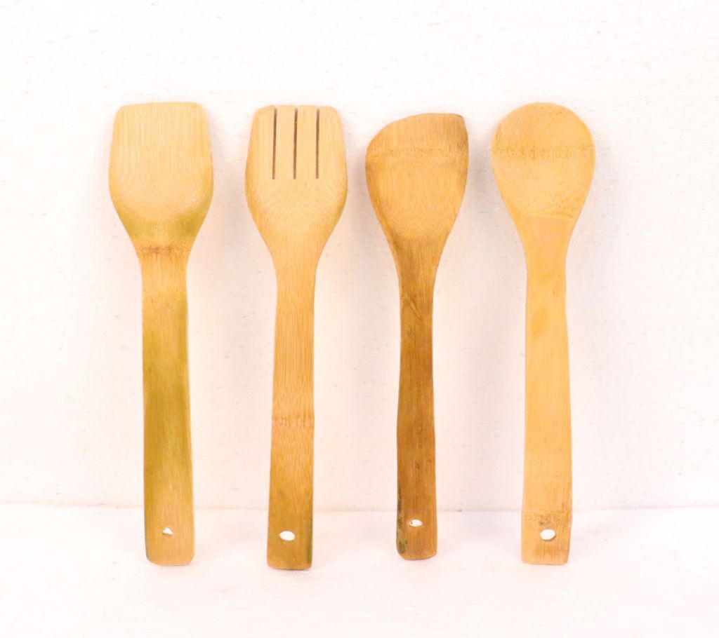 Premium Durable and Long Lasting Cooking Utensils Kitchen wooden Spoon Spatulas 4pcs