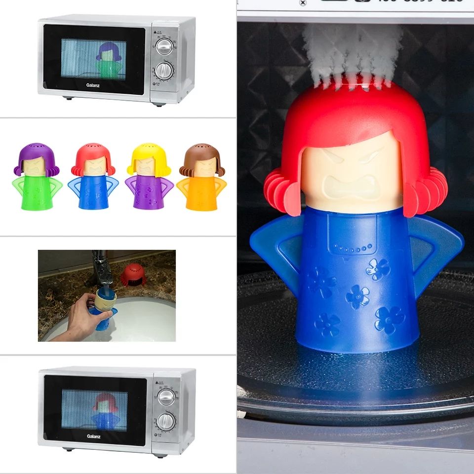 Angry Mom Microwave Cleaner Oven Steam Cleaner Easily Cleans Microwave Appliances for The Kitchen Refrigerator Cleaning Tools - Kitchen Accessories - Kitchen Accessories