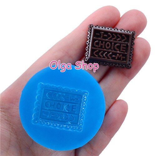 BYL257 Square Cabochon Silicone Mold Christmas Earring Pendant Resin Jewelry Making Candy Chocolate Cookie Fondant Cake Mold