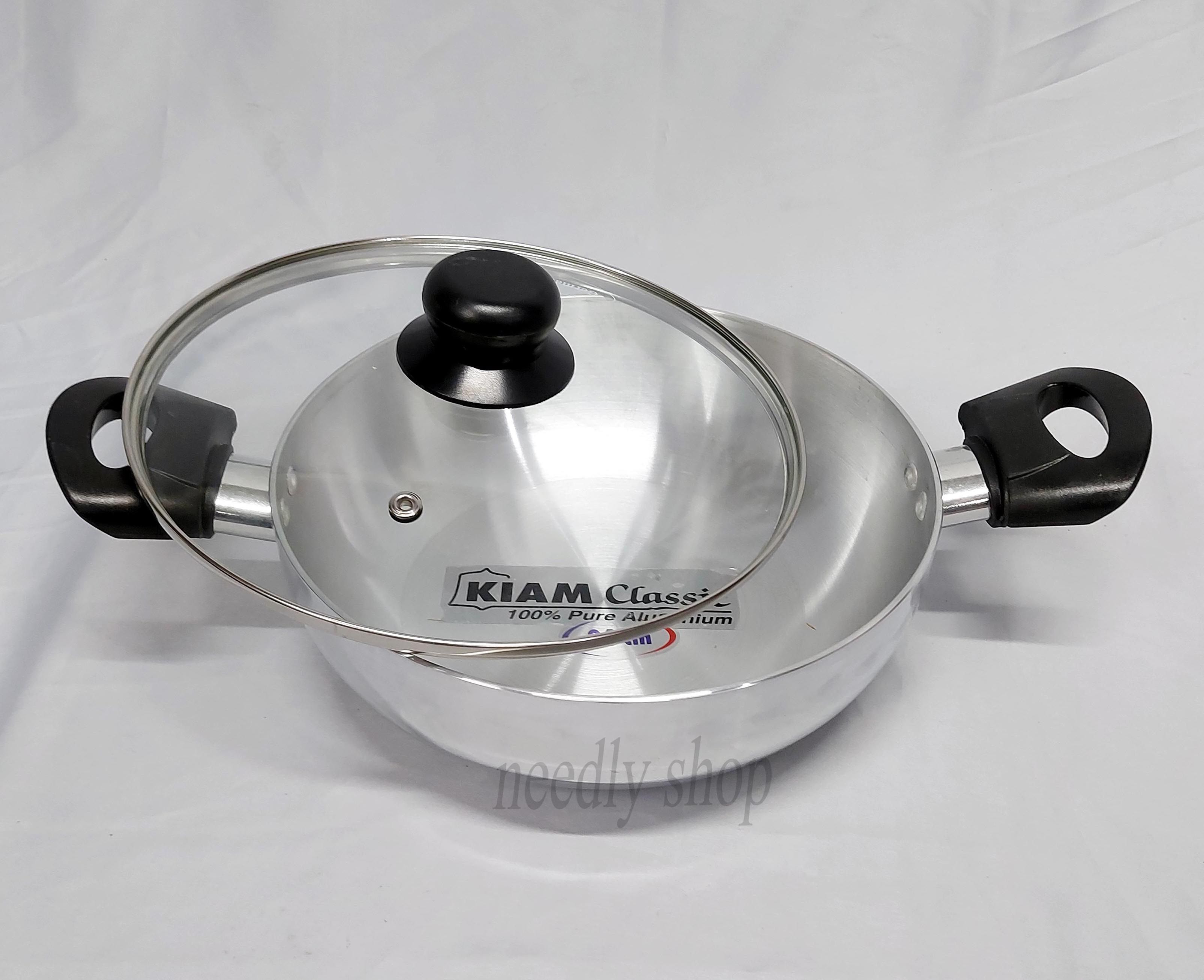 Kiam 24cm Korai Pure Aluminium Cookware With Glass  Lid