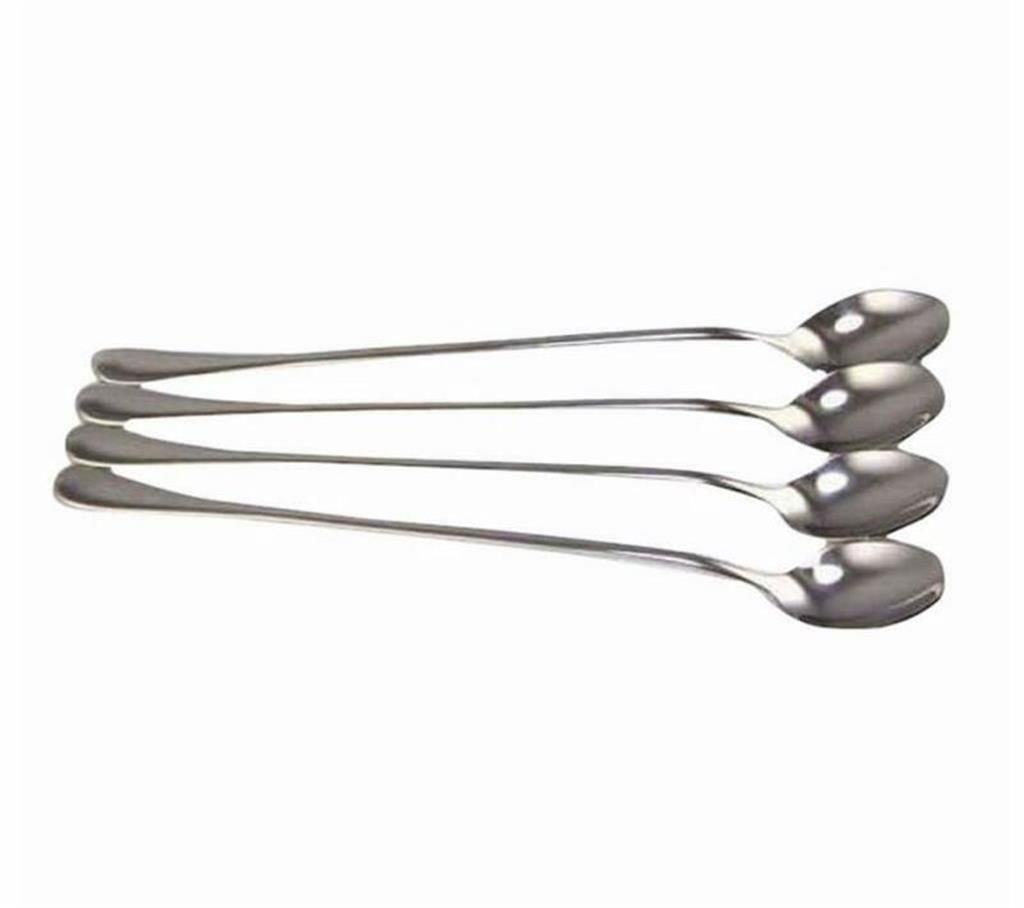 Long Handle Stainless Spoon (4pcs)