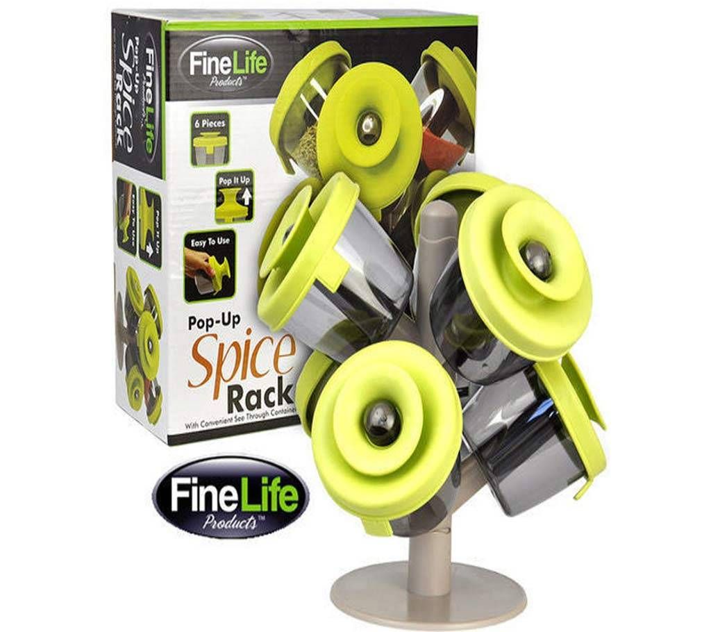 6 Pieces Pop-Up Spice Rack Set food grade plastic