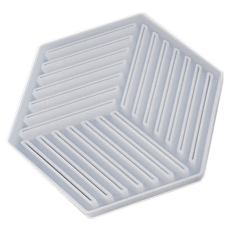 Coaster Concrete Silicone Mould Diamond Stripe Shaped Design Diy Epoxy Resin Gypsum Crafts Cement Tray Mold A