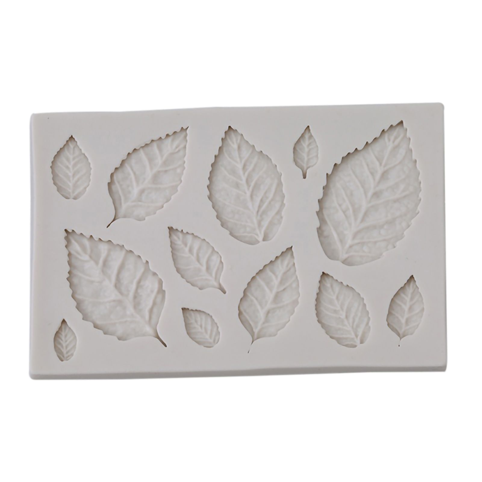 Cake Mold Leaf Shape Heatproof Silicone White DIY Baking Mold for Pastry