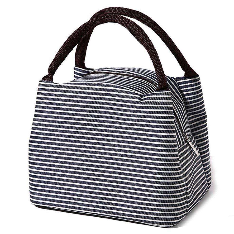 Multi-Color Striped Aluminum Foil Insulated Bag Lunch Bag Lunch Bag