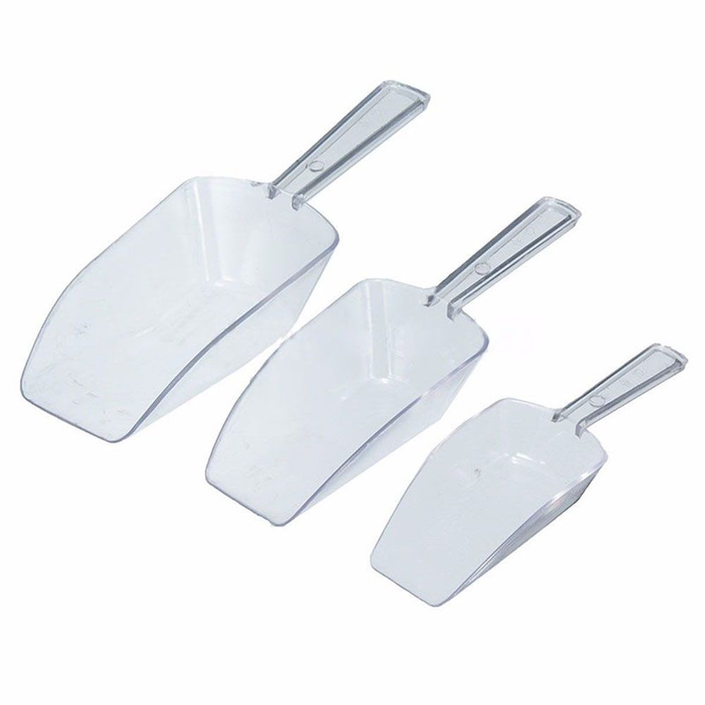 3pcs/set Plastic Ice Shovel Kitchen Cream Buffet Flour Food Mini Clear Ice Shovels Food Candy Ice Cream Scoop Scoop Plastic Tool