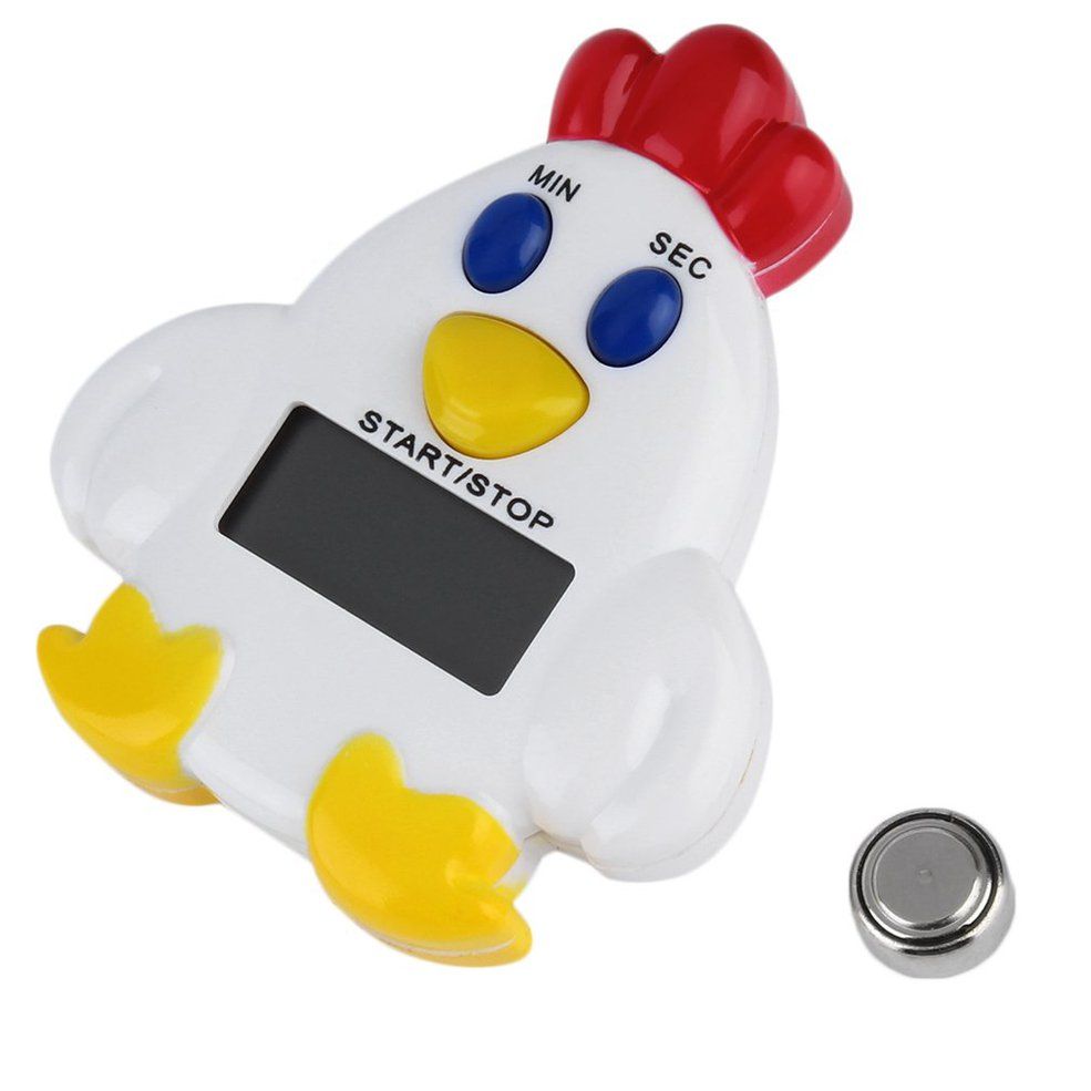 MA Mini Chicken Home Kitchen 99 Minutes 59' Cooking Mechanical Timer Alarm Bell-White