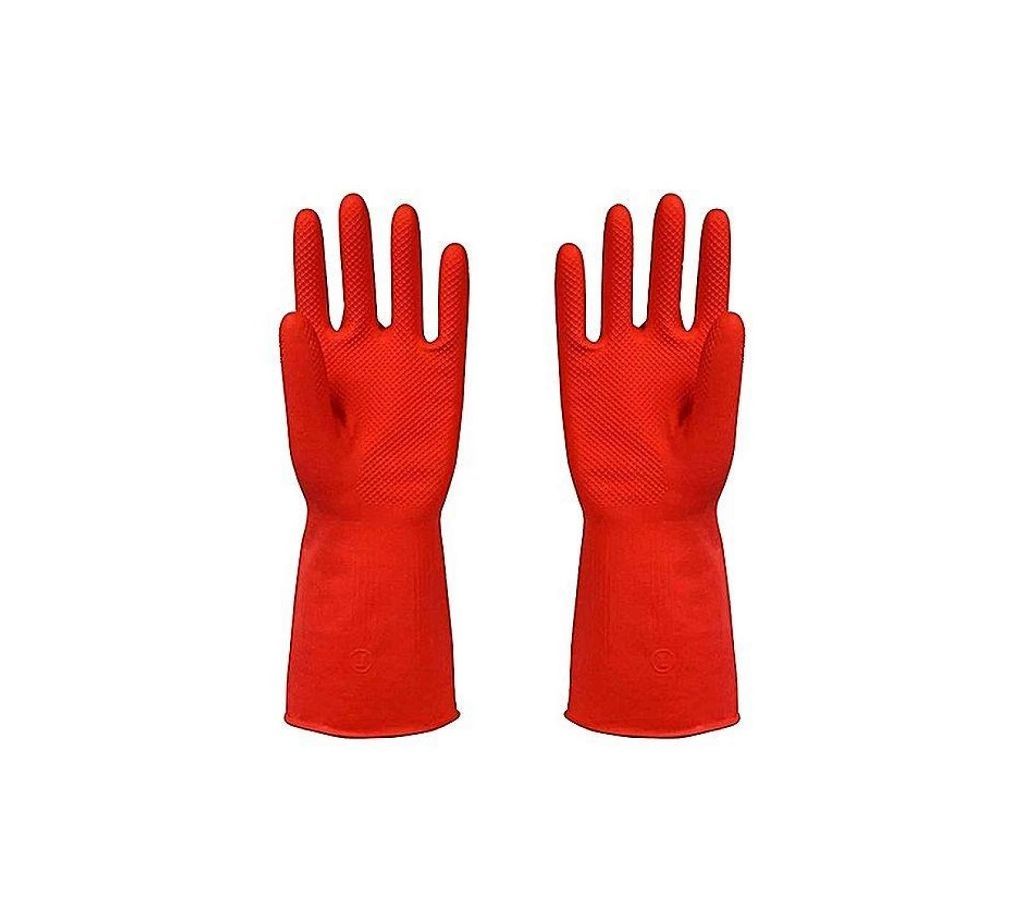 Pair of Half Hand Kitchen Gloves - Red