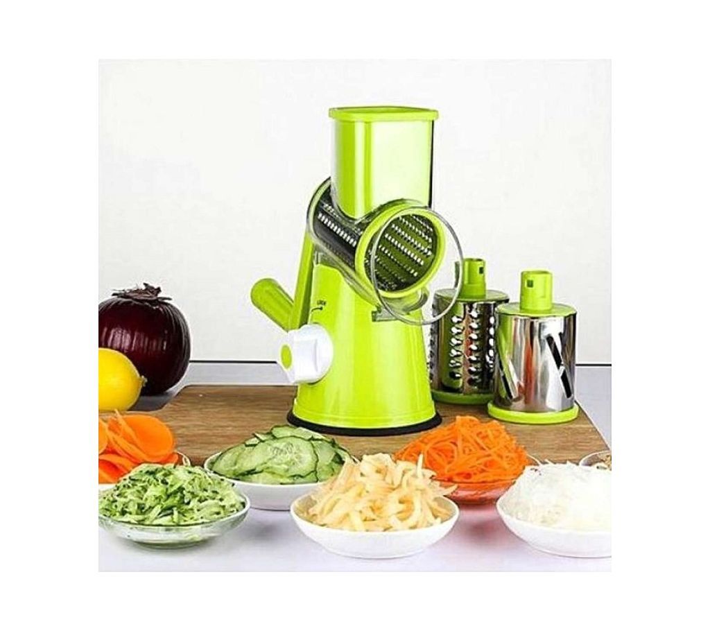 Round Mandoline Slicer Vegetable Cutter - Green