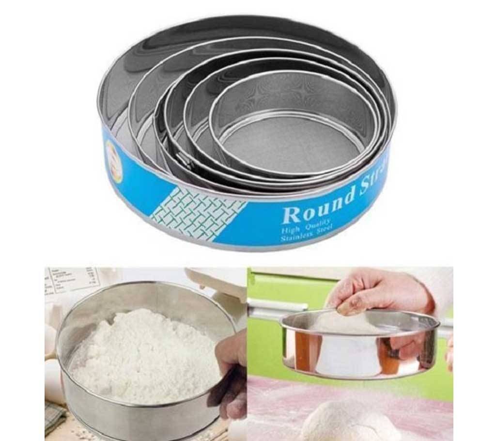 Stainless Steel Round Strainer Set - 6Piece