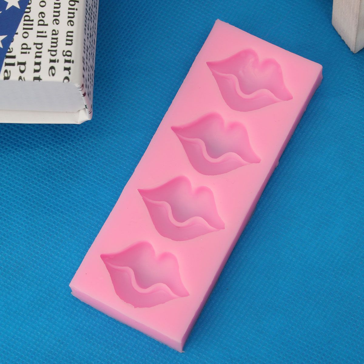 Hot 3//D Lips Silicone Fondant Mold Cake Decor Chocolate Sugar Baking Tool Mould Pink