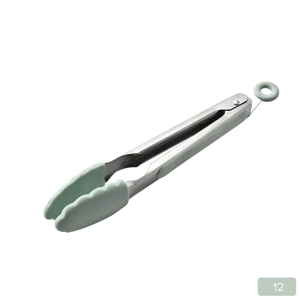 1 Piece Silicone Kitchen Cooking Utensils Natural Wood Handle Cooking Tools Turner Tongs Spatula Spoon