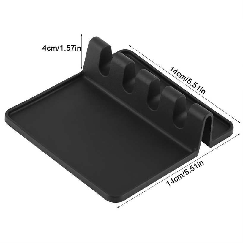 Utensil Rest Food Grade Silicone Rack Spoon Spatula Utensils Holder Organizer Kitchen Tool