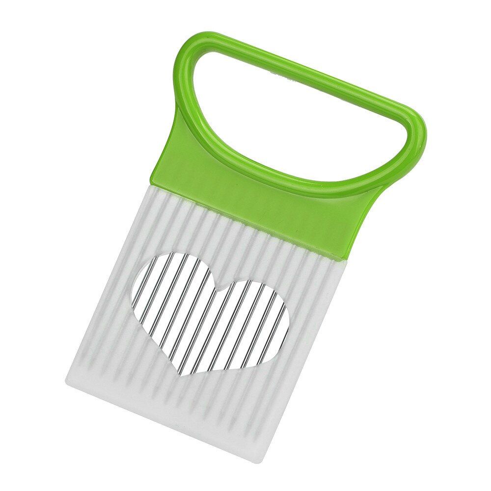 Kitchen Cutting Tools Tomato Onion Vegetable Slicer Cutting Aid Stand Guide Cutter Fork Safe Vegetable Gadgets Accessories-Green
