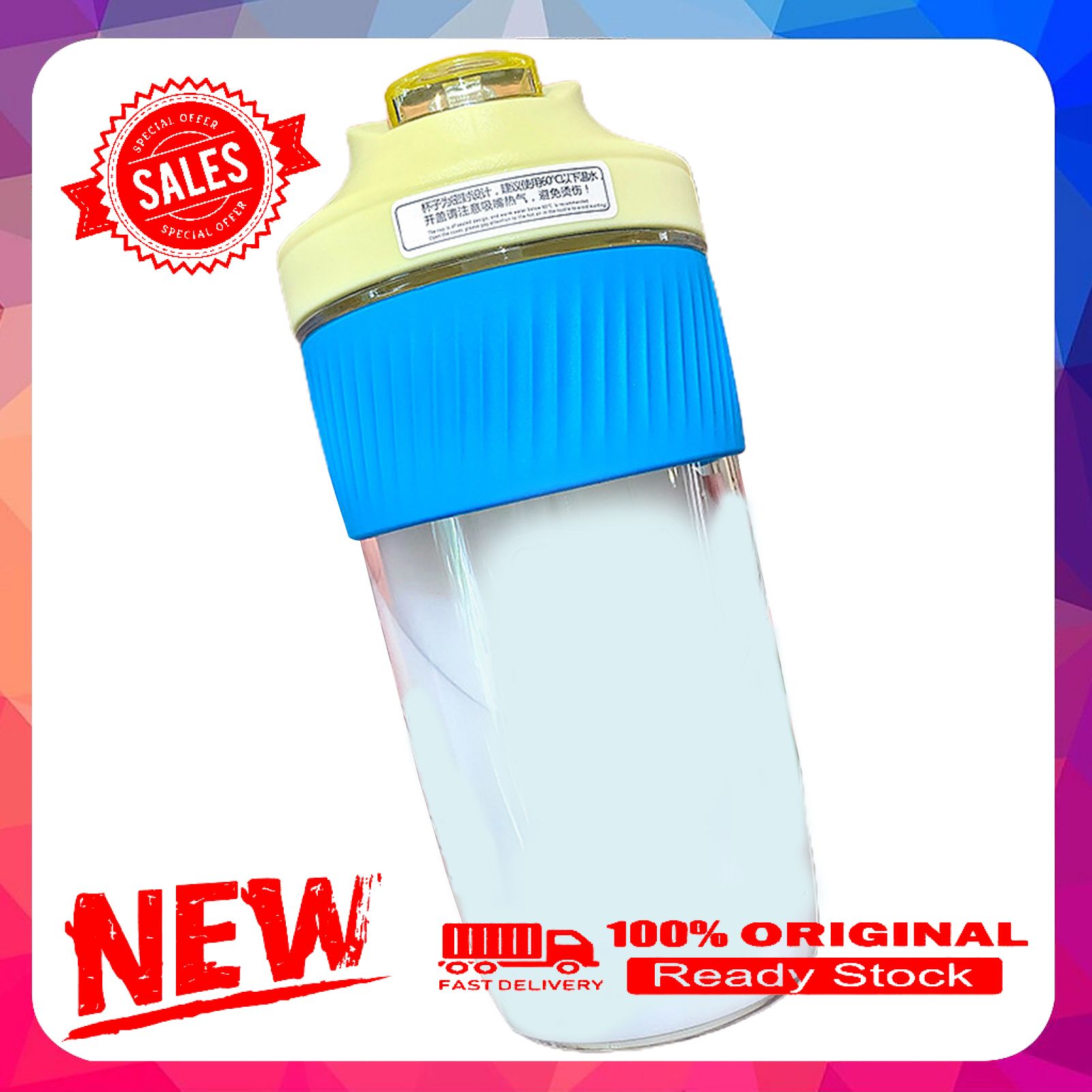 400ml/600ml Water Bottle Cartoon Pattern Leak-proof Portable Water Drink Straw Bottle for Office