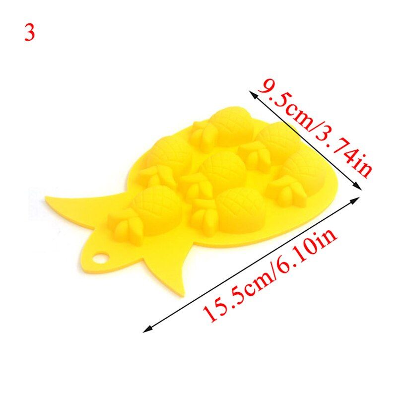 Flamingo Pineapple Cactus Pattern Silicone Mould Diy Ice Cube Mold Maker Tray Fruit Chocolate Mold Diy Candy Kitchen Tool