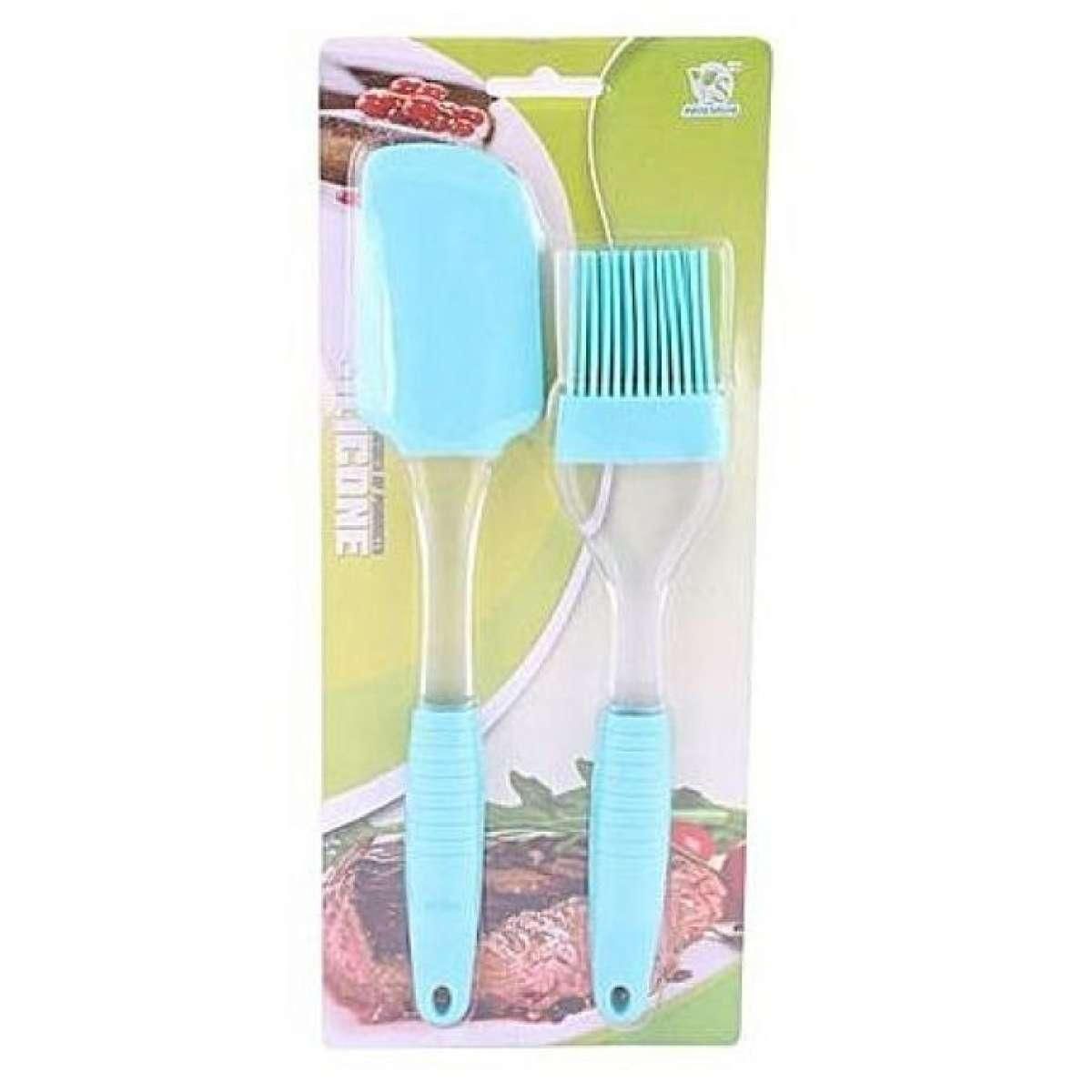 2 Pieces Silicone Oil Brush - Sky Blue