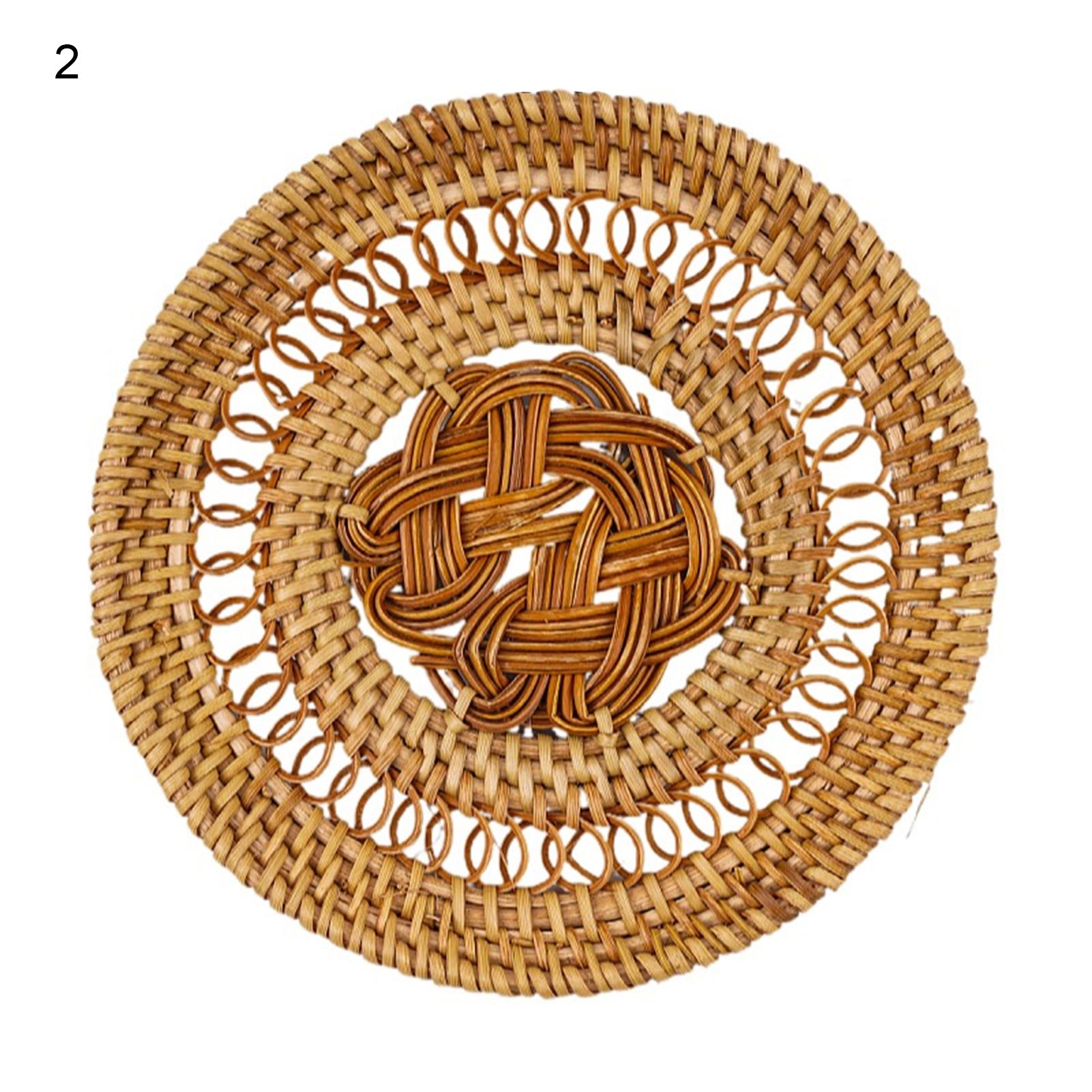 Practical Anti-slid Place Mat Good Woven Handmade Rattan Dinner Mat for Home