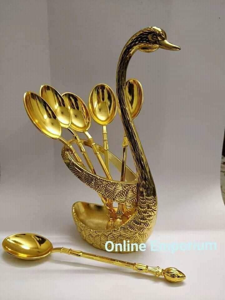 Golden Spoon Set সোনালী হাস চামচ