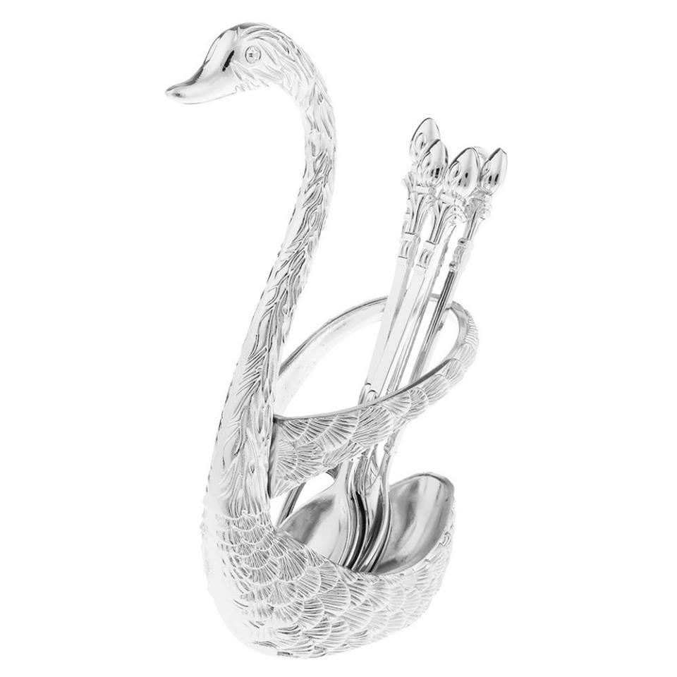 Swan Silver Spoon Set