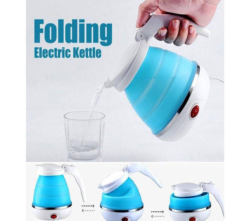 Foldable Travel Electric Kettle with Travel Adapter