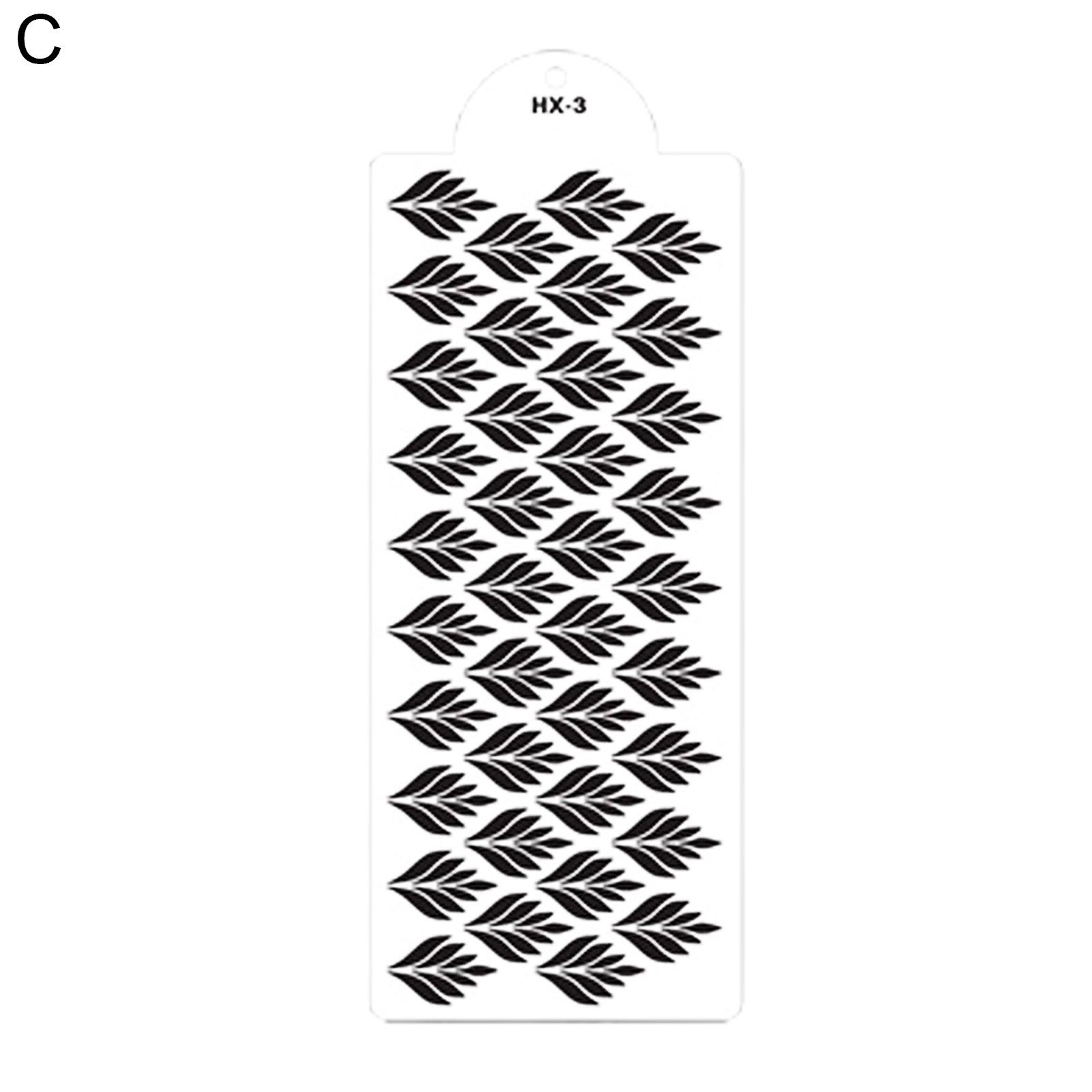 Embossing Mold Wheat Spike Pattern Heat Resistant PET Spraying Cake Border Stencil for Home