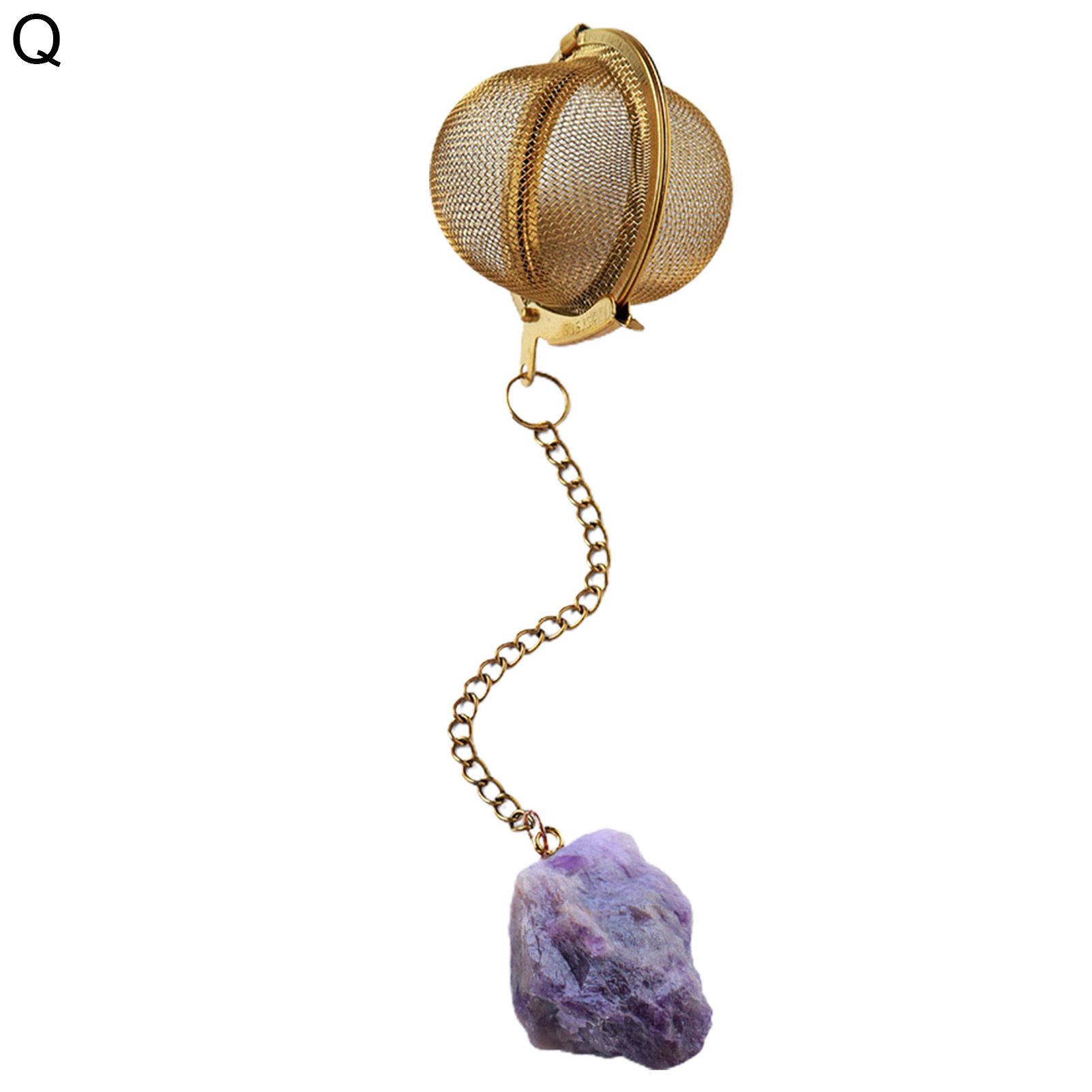 Herb Strainer Extended Chain Colorful Unpolished Tea Strainer