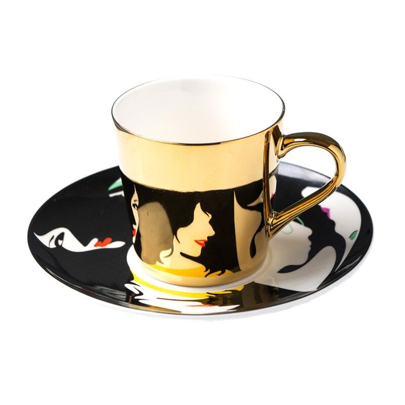 Mirror Reflection Coffee Mugs Glass Tea Water Cups Creative Coffeeware Drinkware