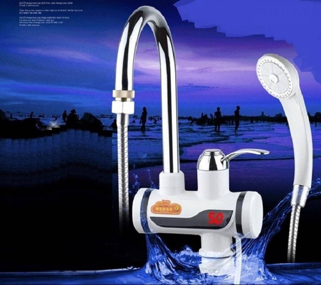 instant hot water tap digital display wlth electric shower