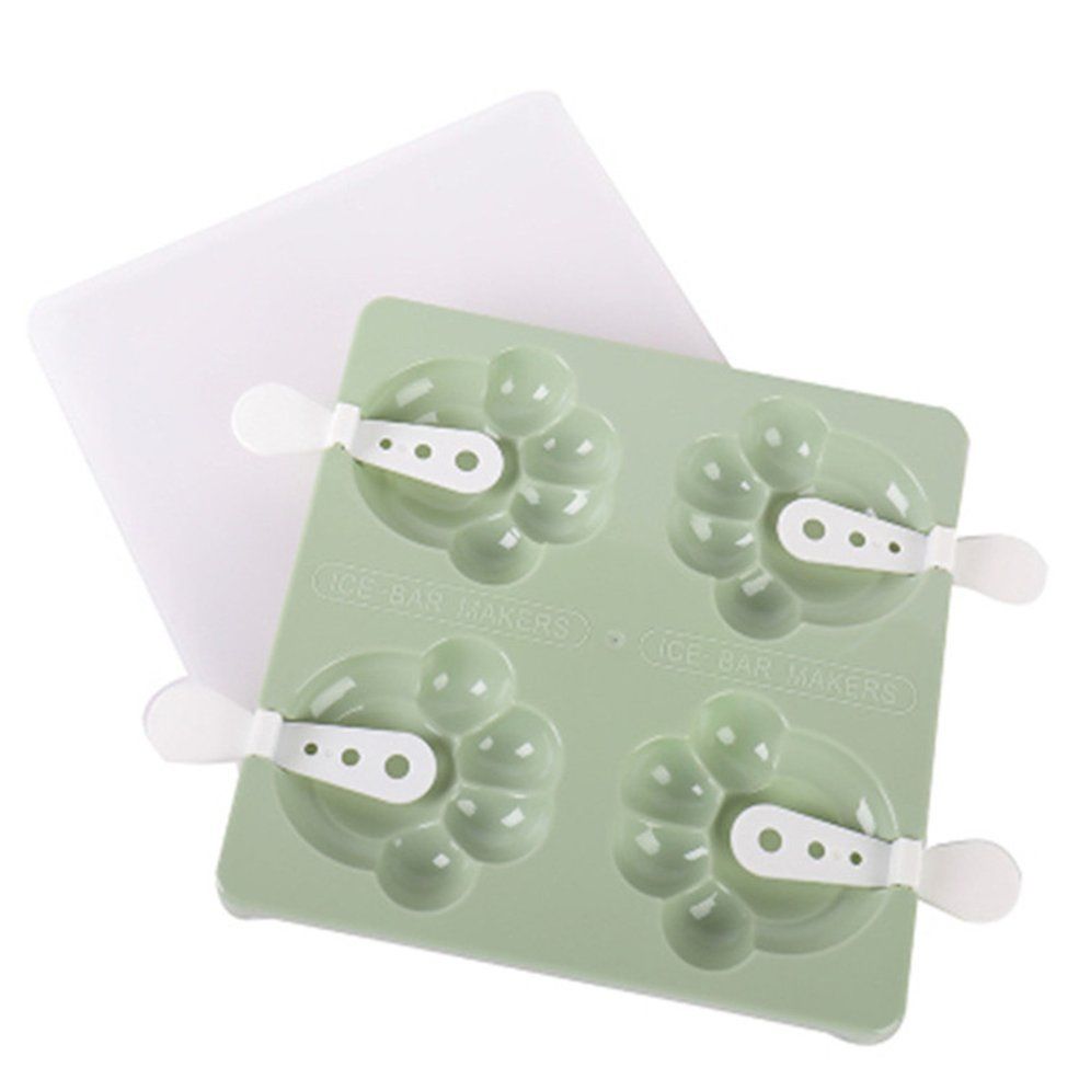 Creative Ice Cream Mold Juice Popsicle Maker Children Pop Mould Lolly Tray-green bear's paw