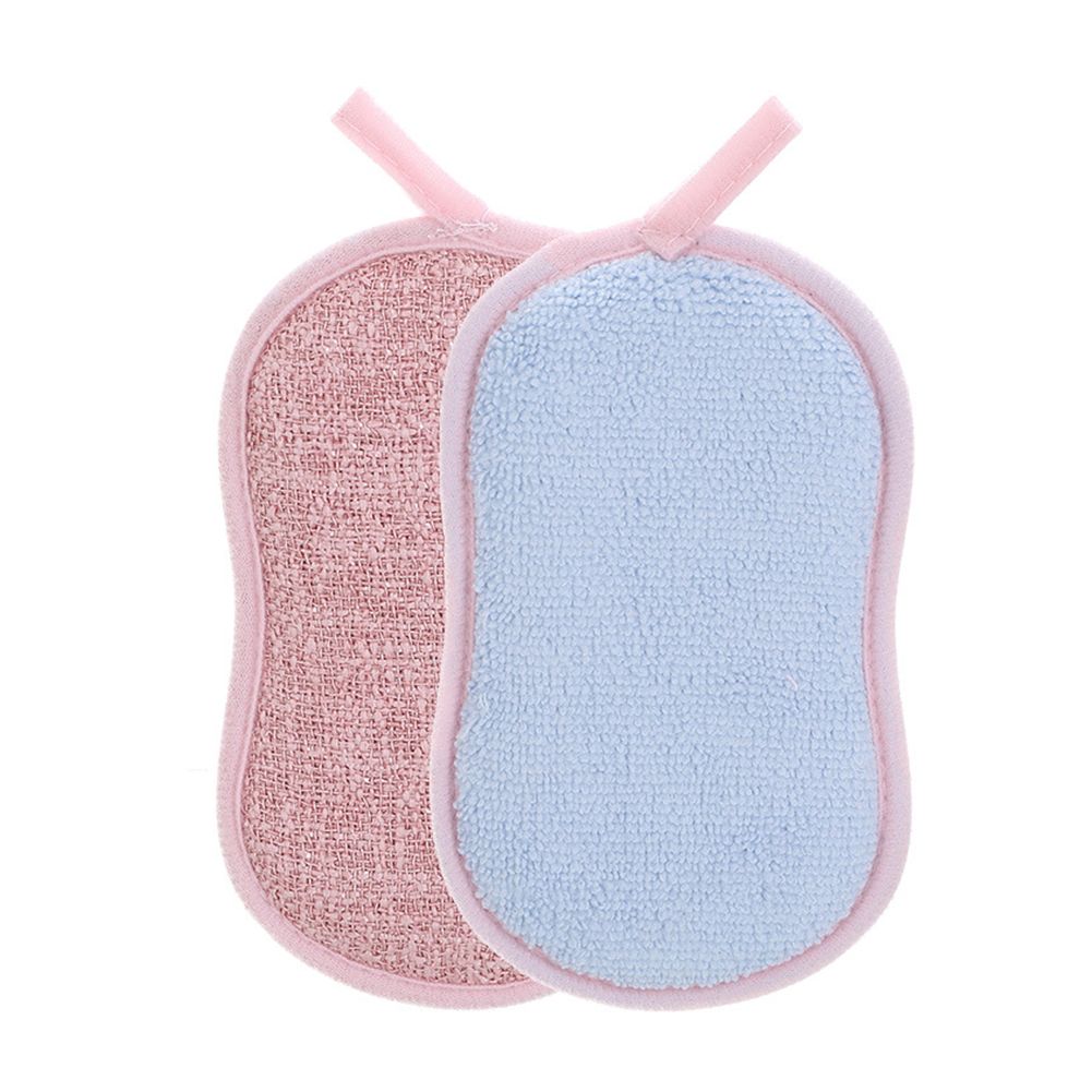 Fiber Cloth Pan Dish Soft Washing Brush Scrubber Sponge Kitchen Cleaning Tool