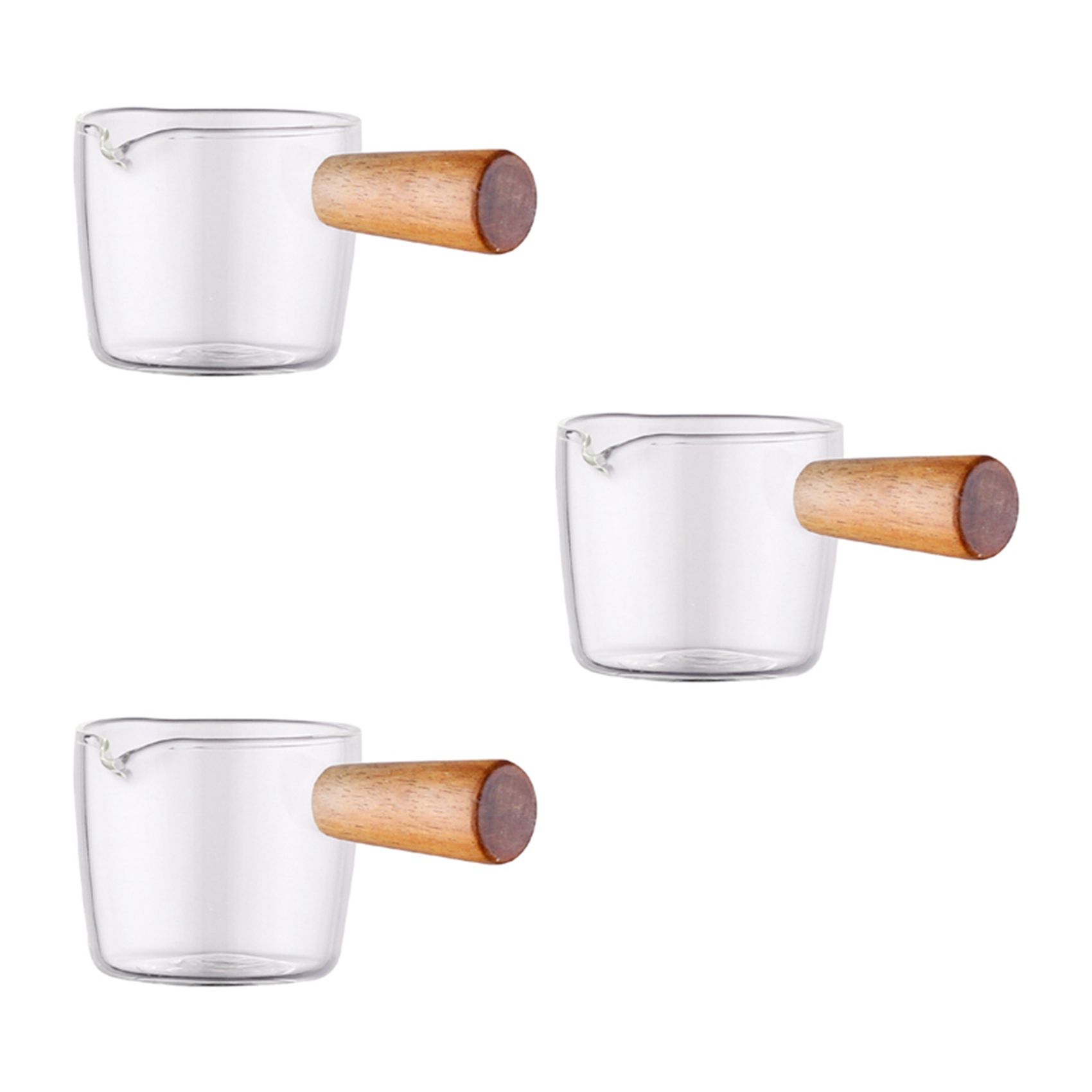 3Pcs Sauce Dish with Handle Dipping Bowl Glass Bowls Sauce Dish Seasoning Dish Saucer Appetizer Plates Tableware Tool